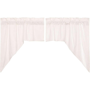 Simple Life Flax Antique White Swag Curtain Set of 2 36x36x16 VHC Brands - The Fox Decor